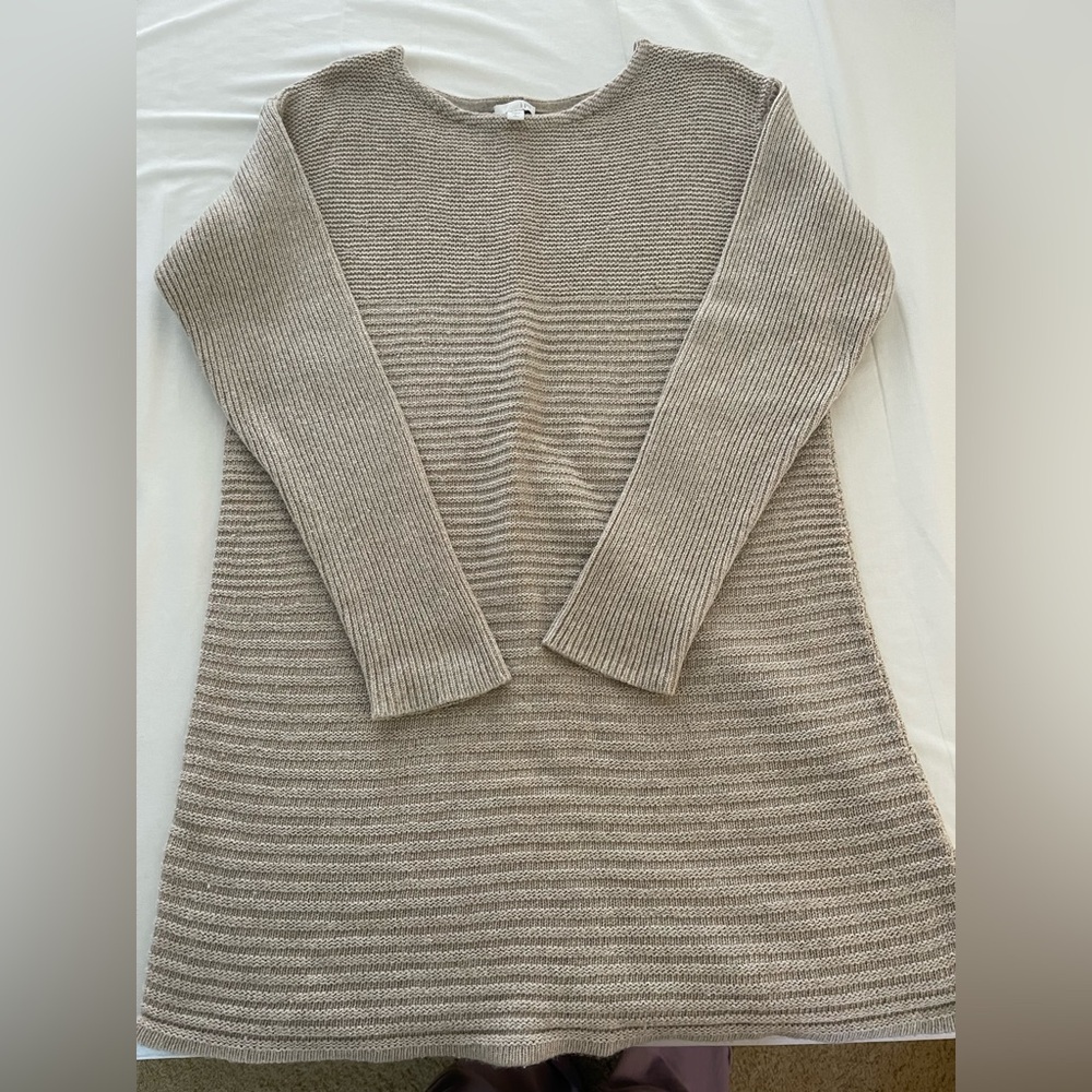 J. Jill Taupe Women's Long Tunic Sweater